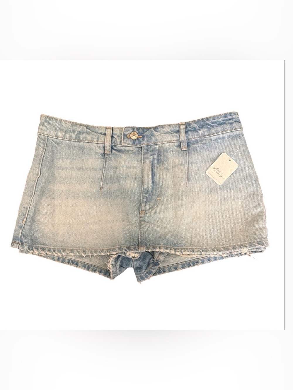 Anthropologie We the Free People 28 Galivanting Low Rise Mini Skort Blue Aegean - Picture 5 of 11